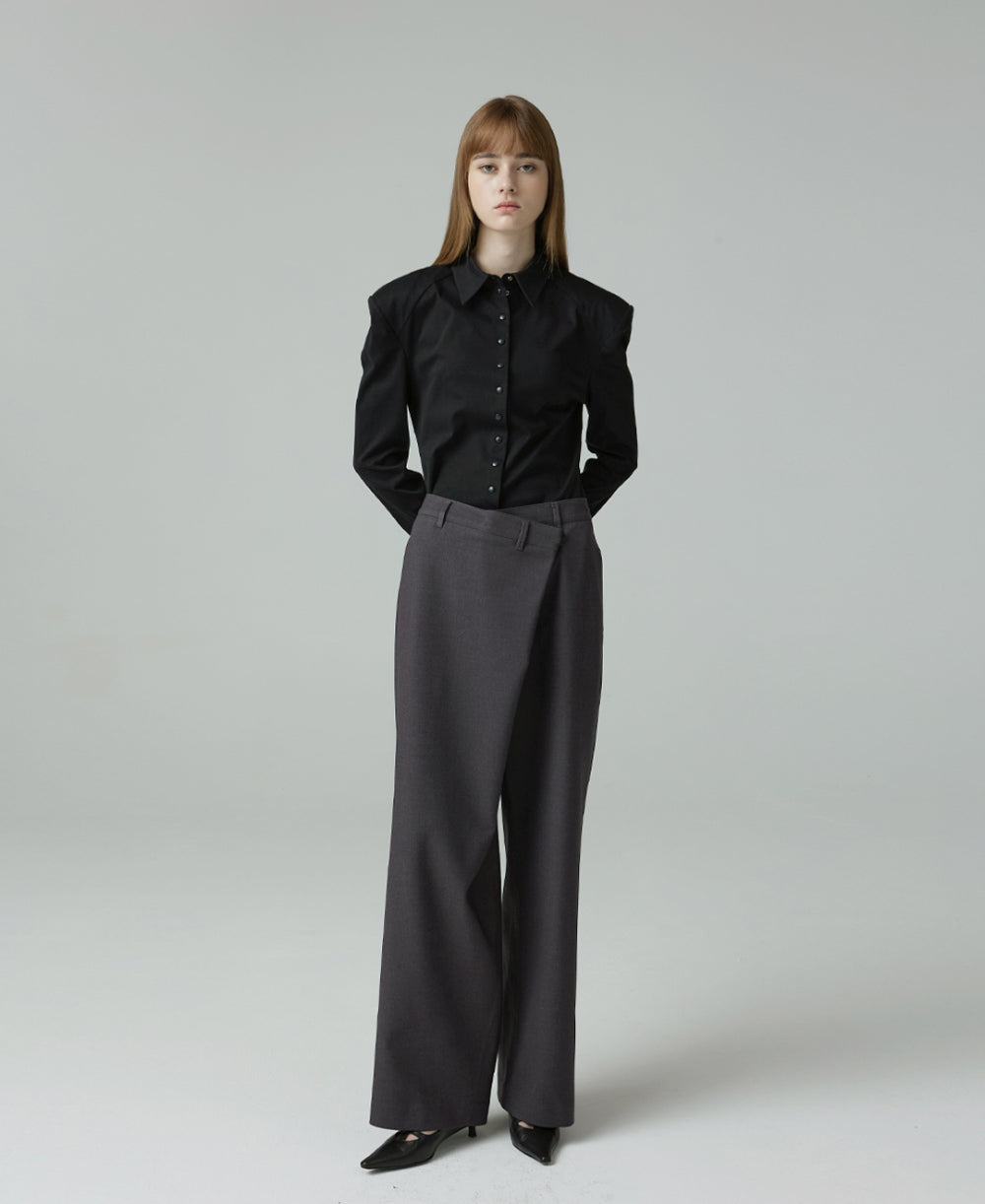 Laurent padded button shirt