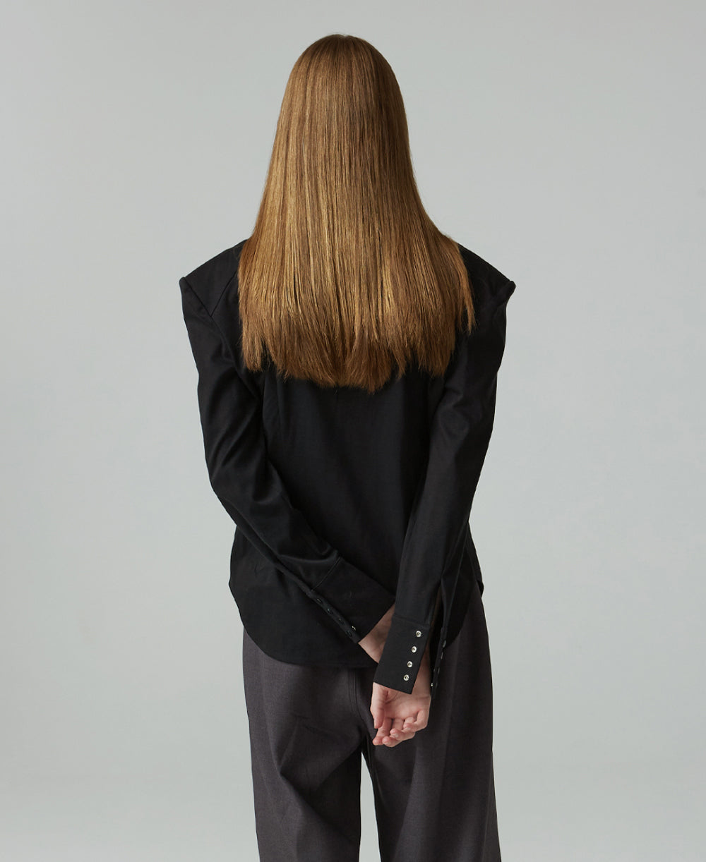 Laurent padded button shirt