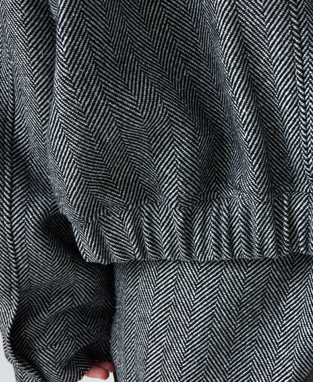 Herringbone bomber jacket & shorts
