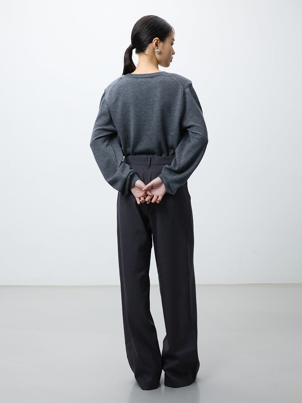 Unbalanced wrap trouser