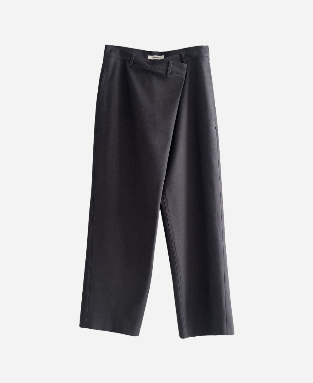 Unbalanced wrap trouser