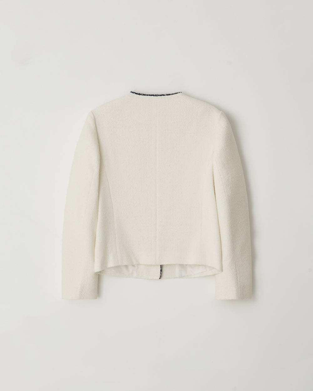 Contrast Trim Tweed Jacket