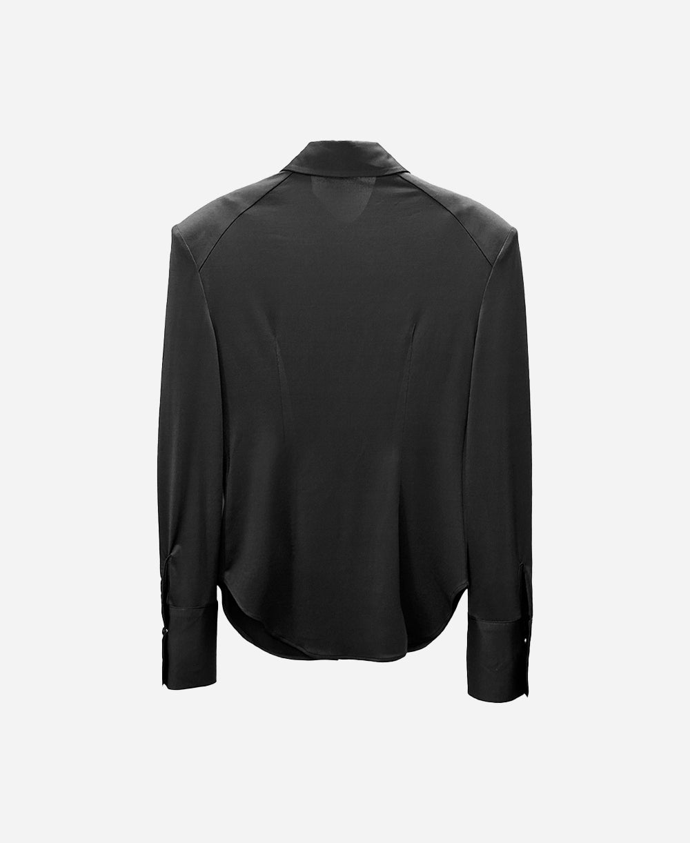 Laurent padded button shirt