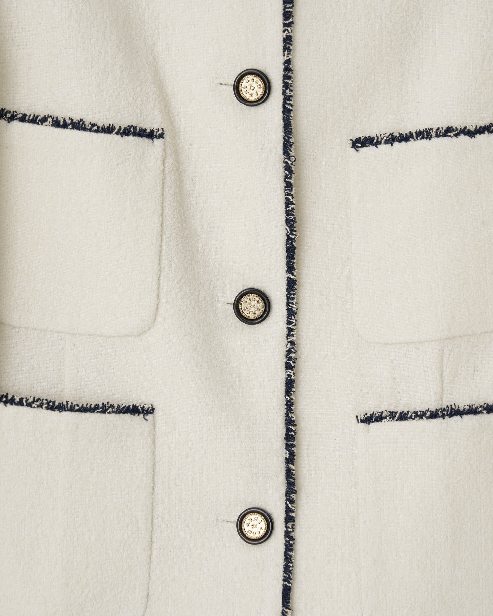 Contrast Trim Tweed Jacket