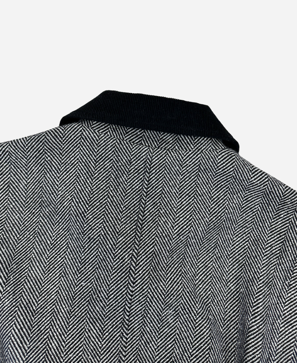 Herringbone bomber jacket & shorts