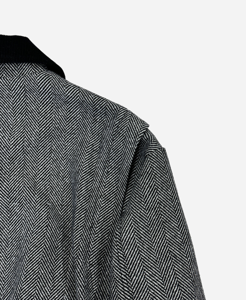 Herringbone bomber jacket & shorts