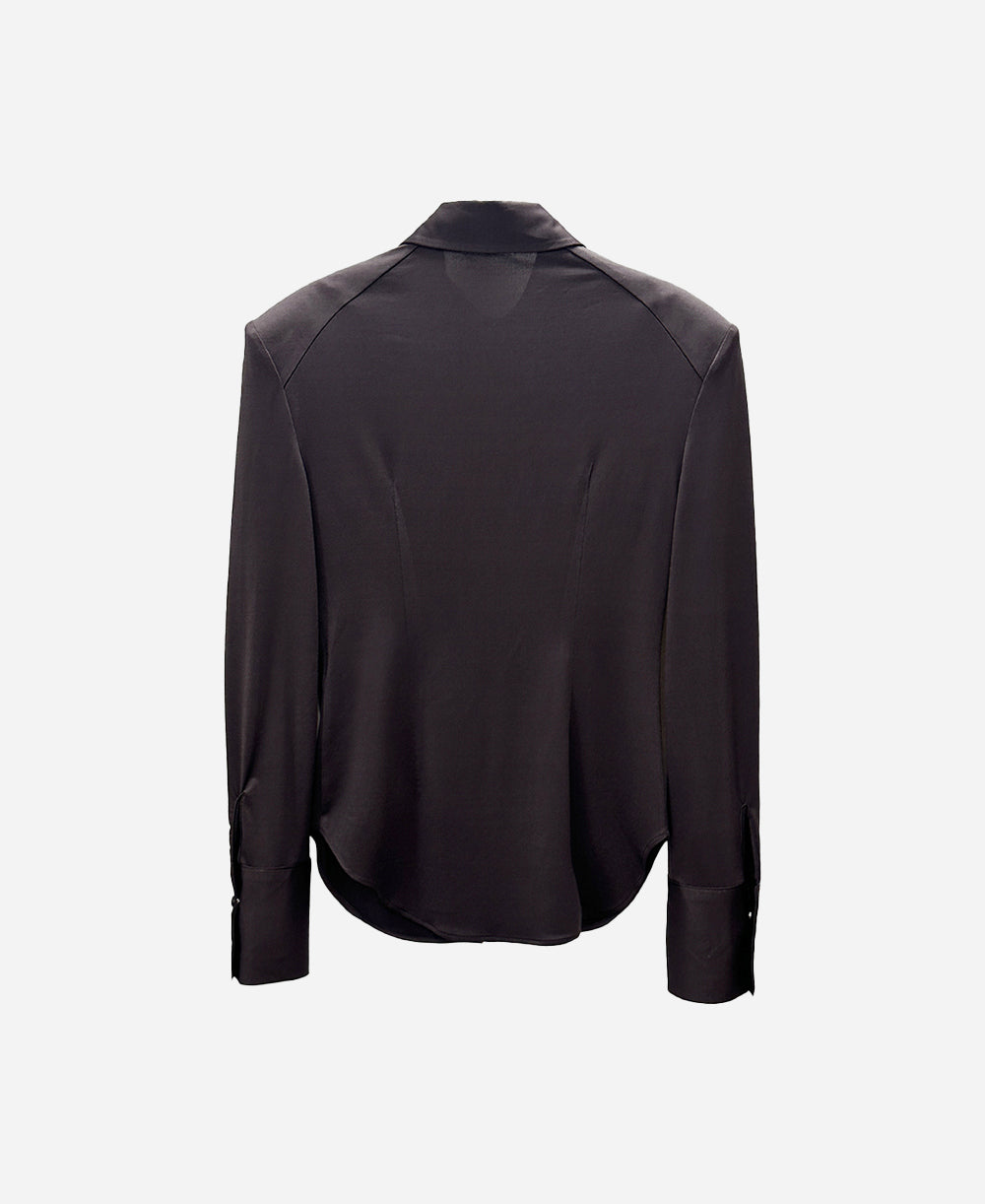 Laurent padded button shirt