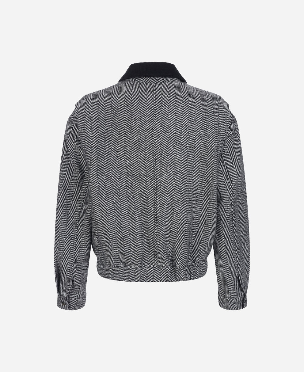 Herringbone bomber jacket & shorts