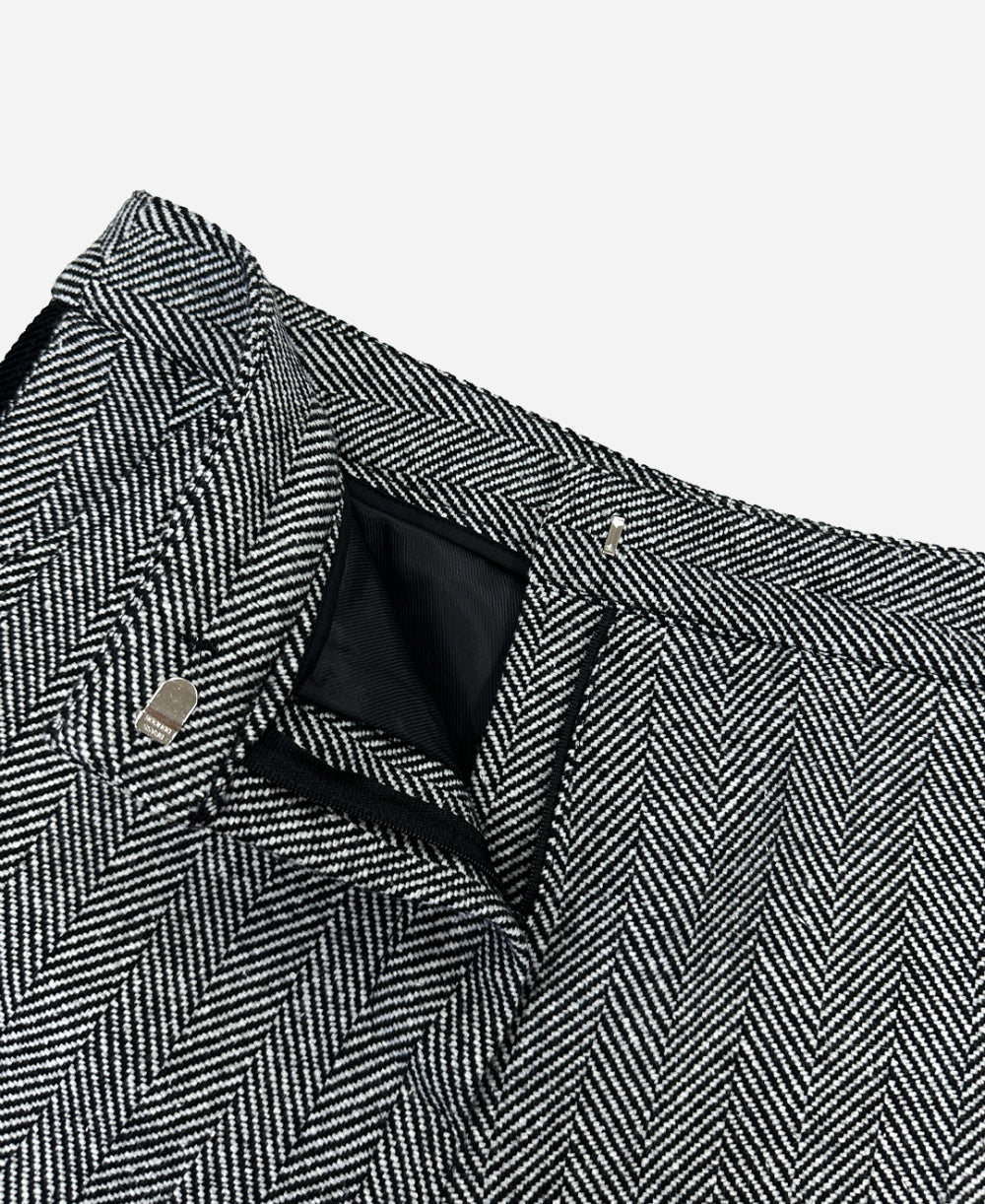 Herringbone bomber jacket & shorts