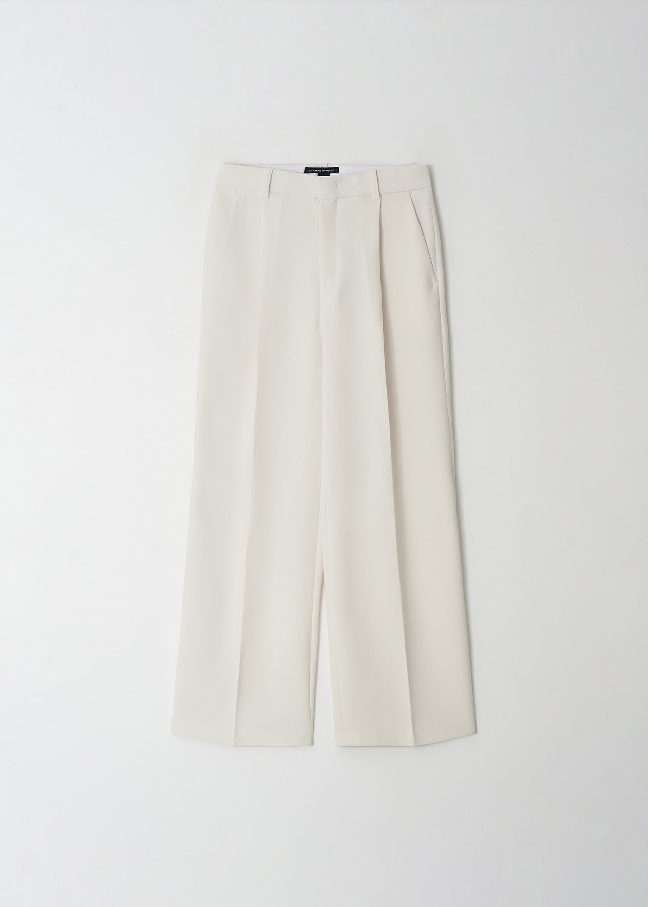 25 Edition spring one tuck pants ivory