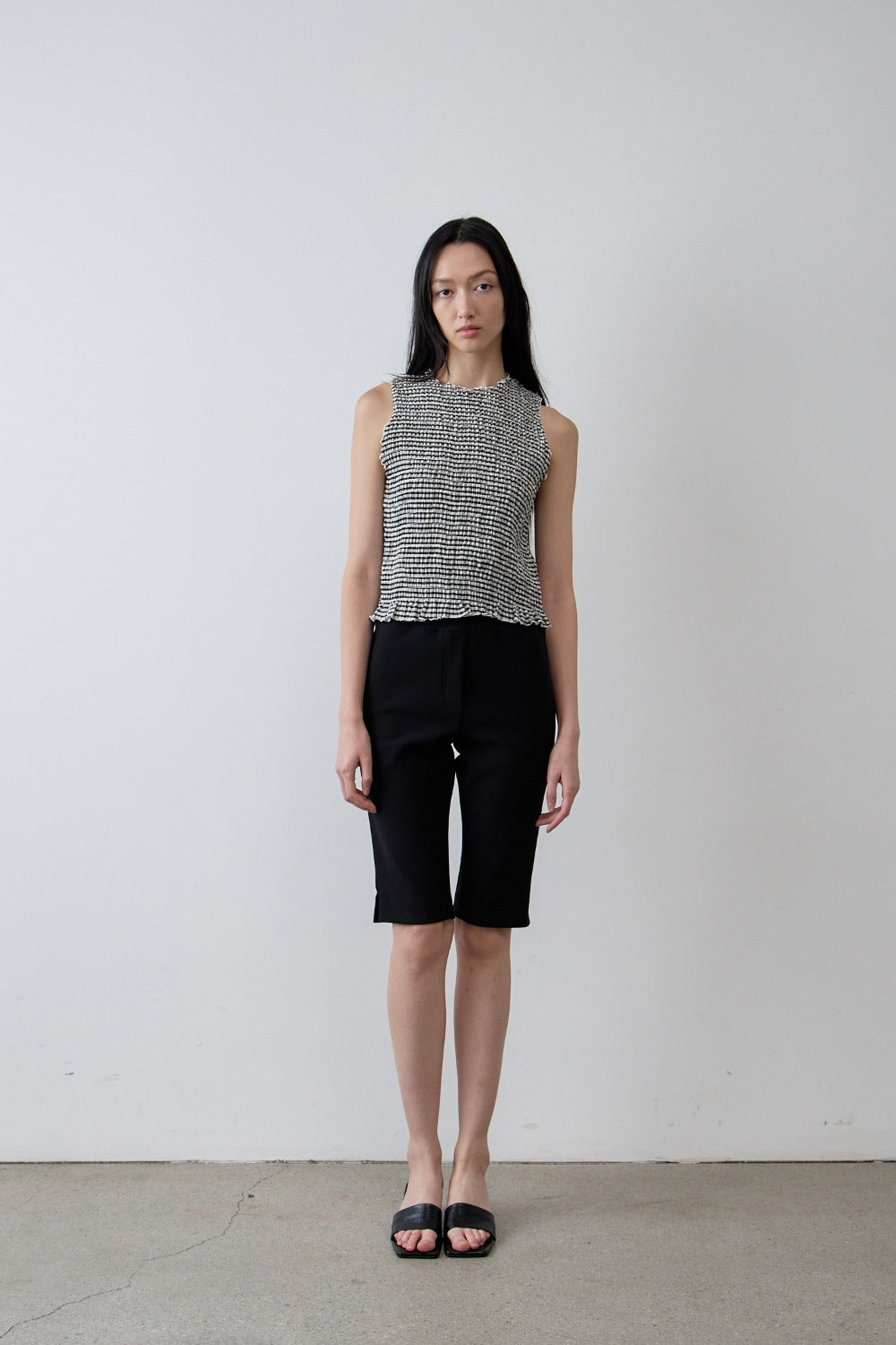 Biker slit banding pants