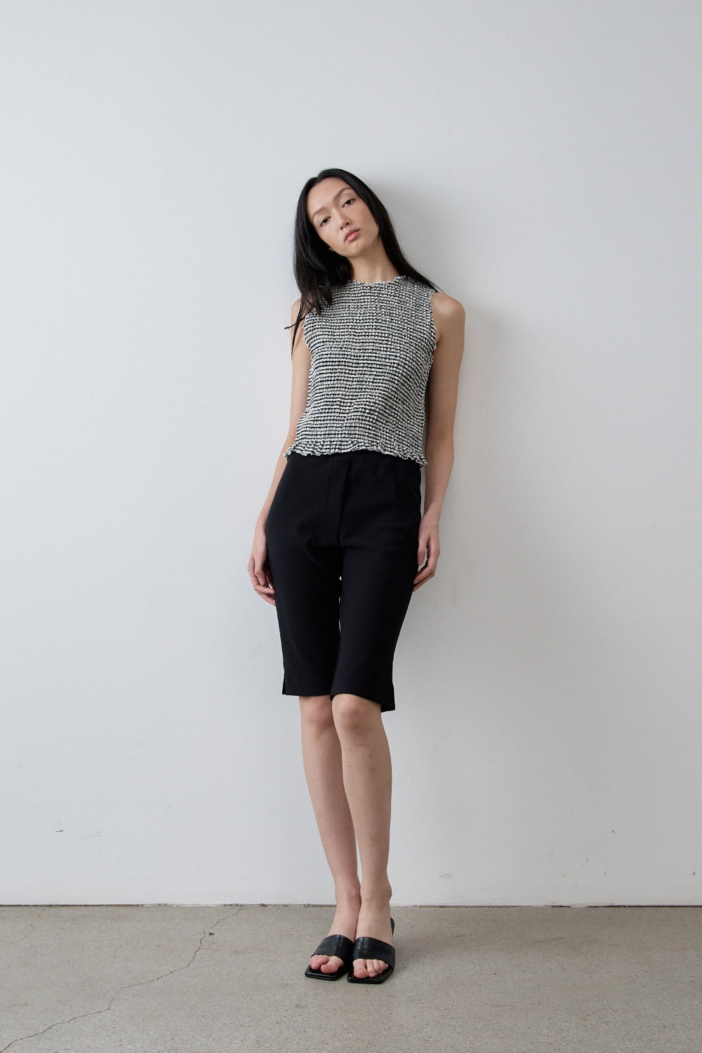 Biker slit banding pants