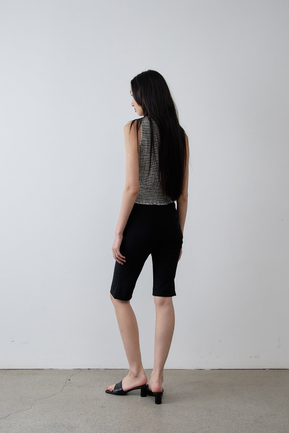 Biker slit banding pants