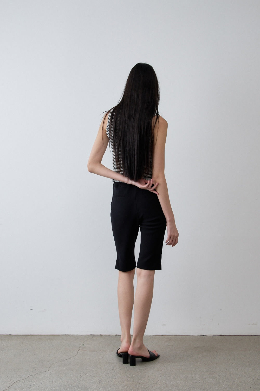 Biker slit banding pants
