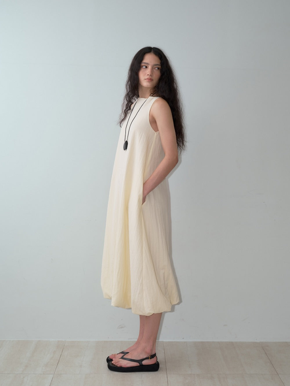 Bamboo Blend Cocoon Dress Butter