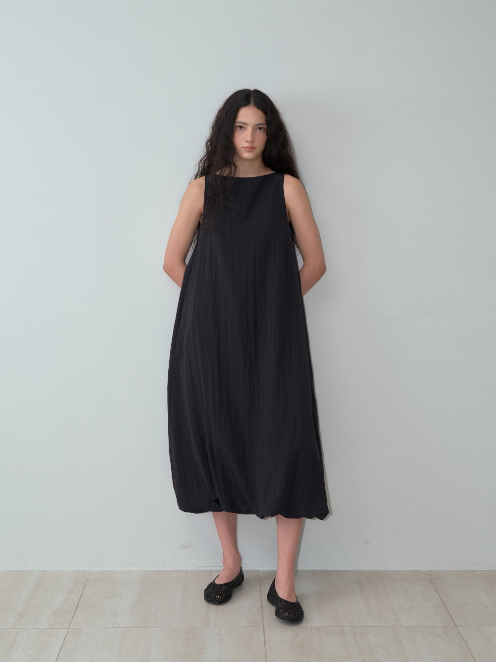 Bamboo Blend Cocoon Dress Dark Navy