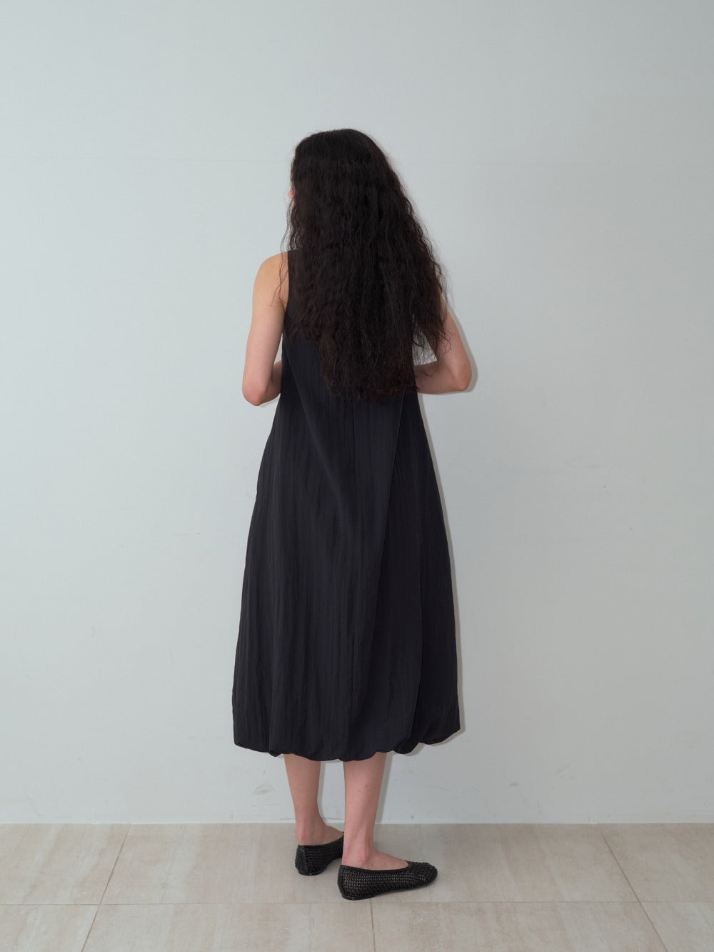 Bamboo Blend Cocoon Dress Dark Navy