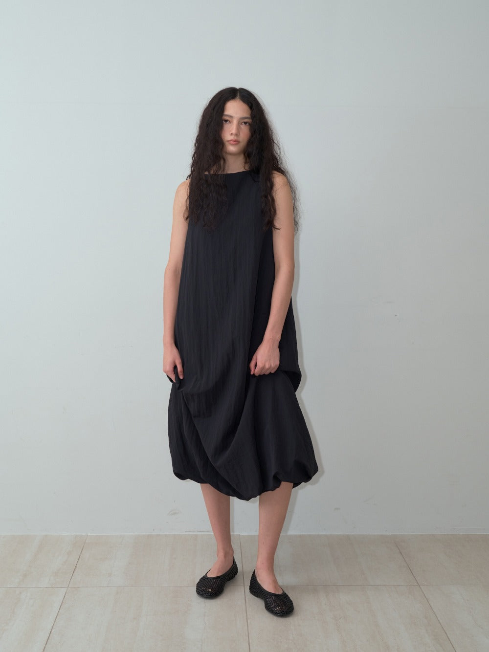 Bamboo Blend Cocoon Dress Dark Navy
