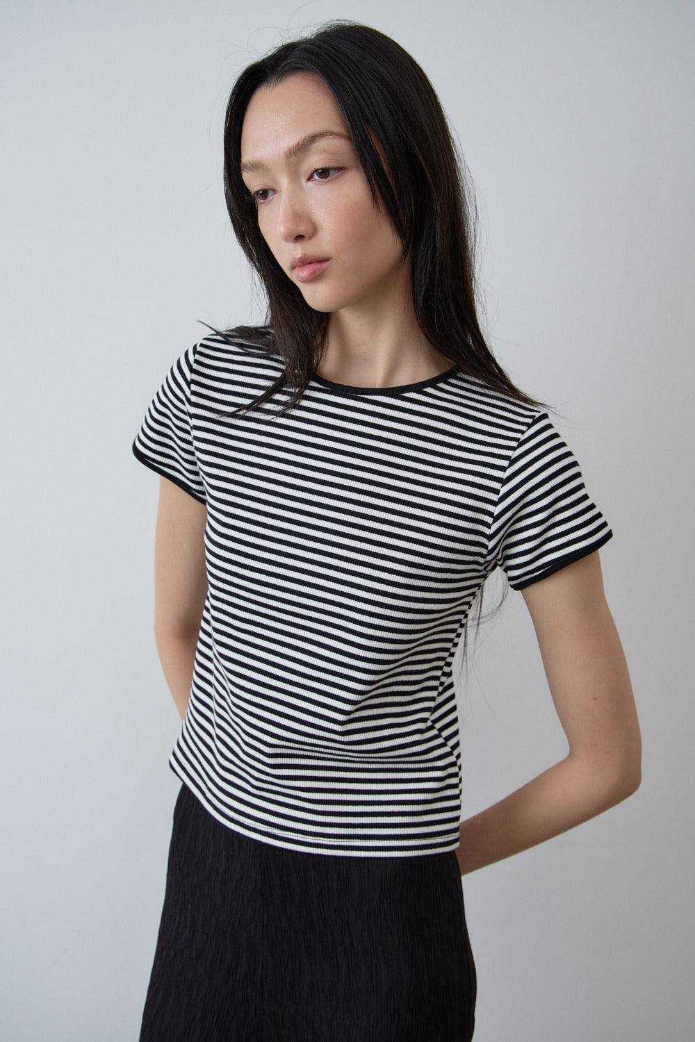 Slim Stripe Cotton Tee