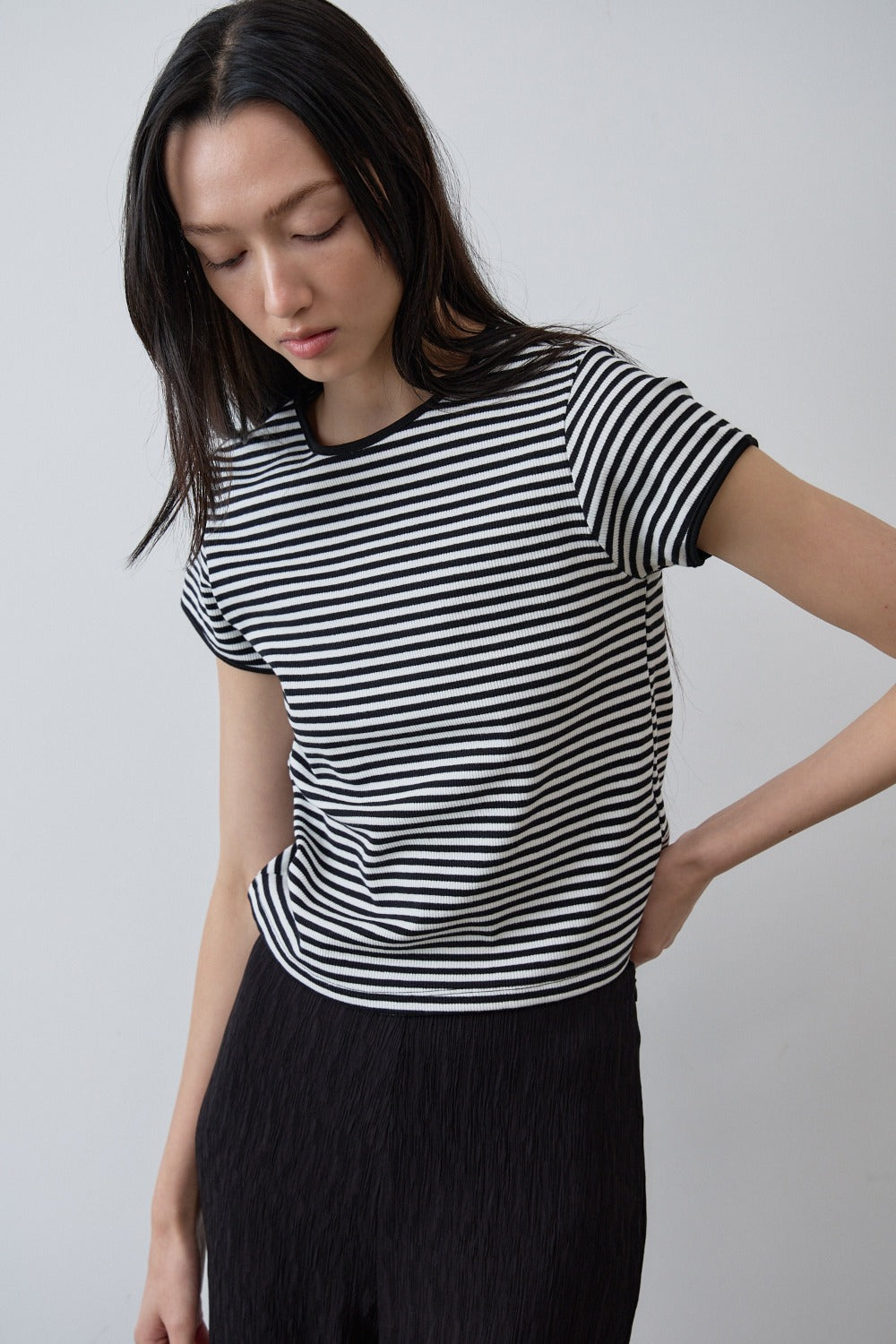 Slim Stripe Cotton Tee