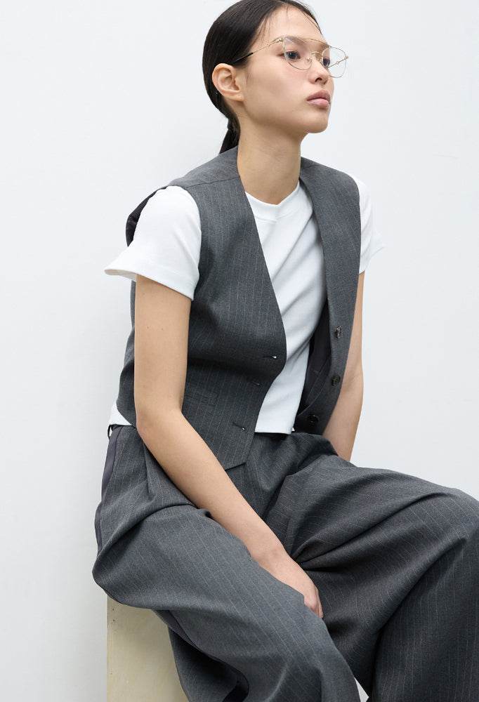 Classic pin stripe vest
