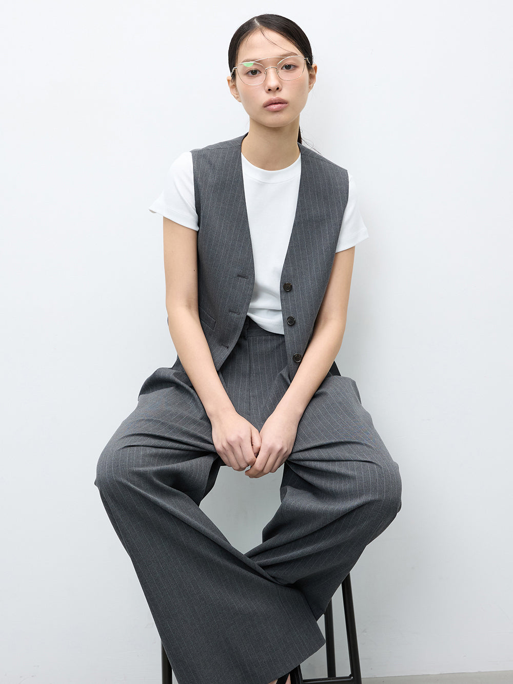 Classic pin stripe vest