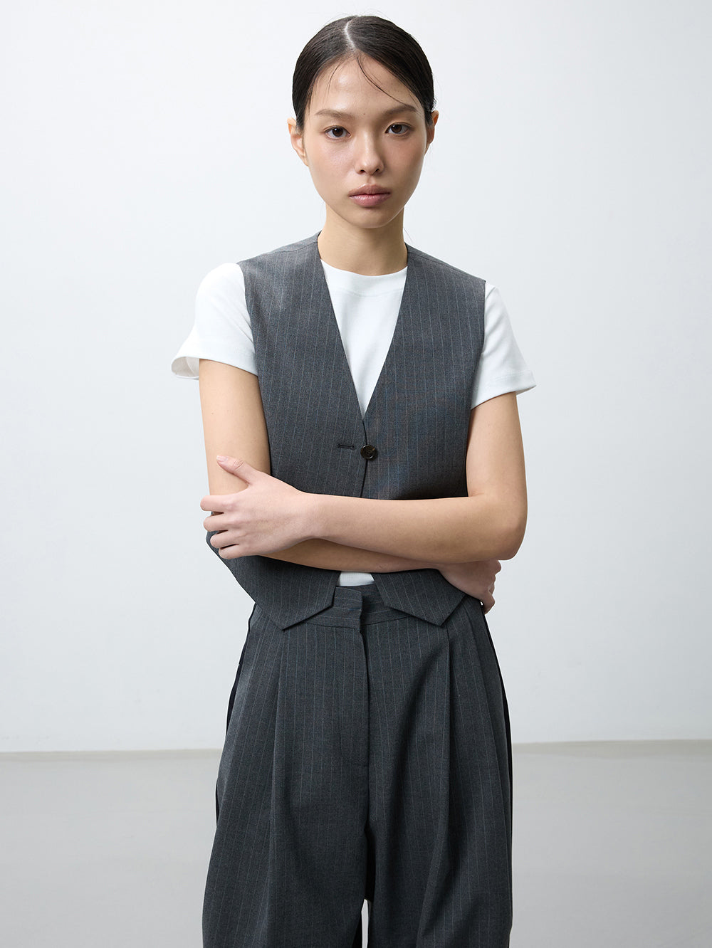 Classic pin stripe vest