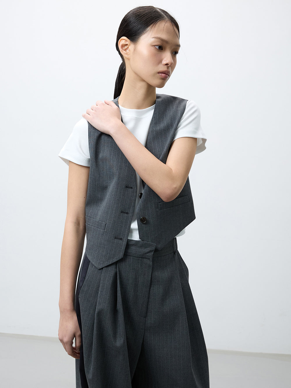 Classic pin stripe vest