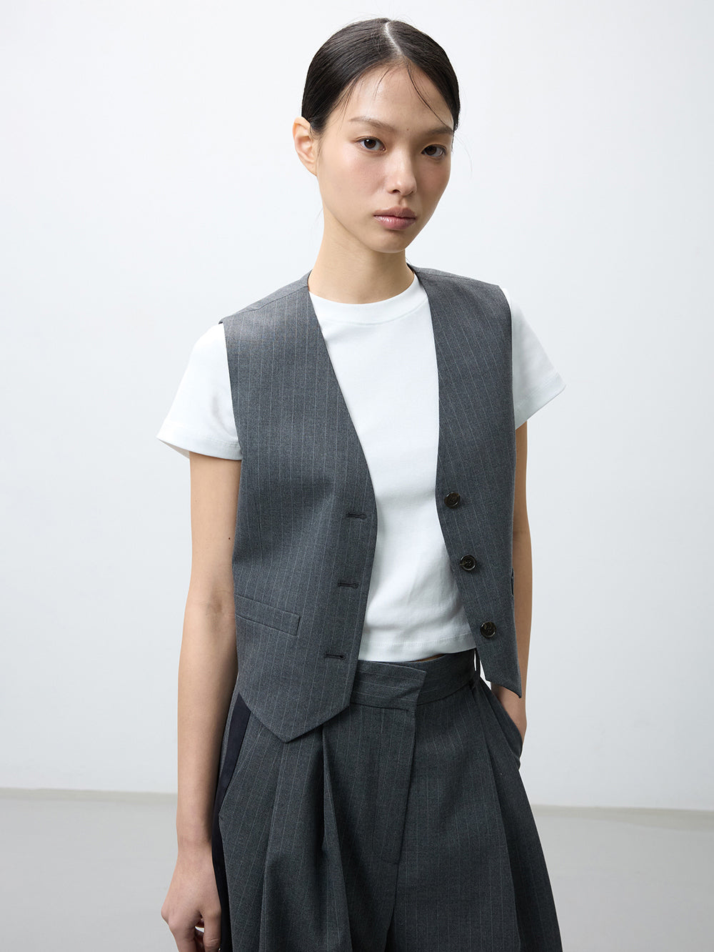 Classic pin stripe vest