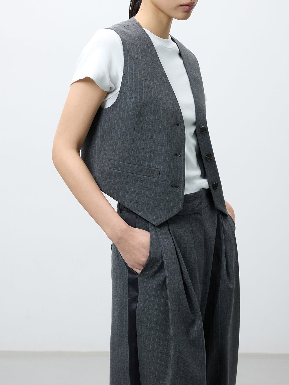 Classic pin stripe vest