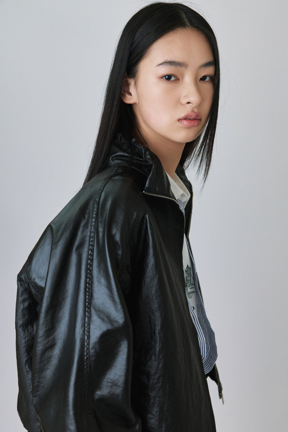 Coated wind zip up