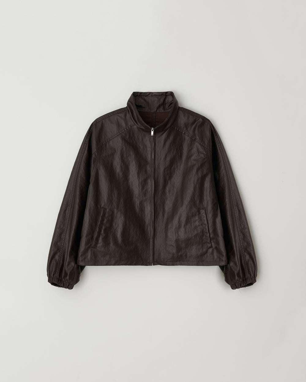 Coated wind zip up
