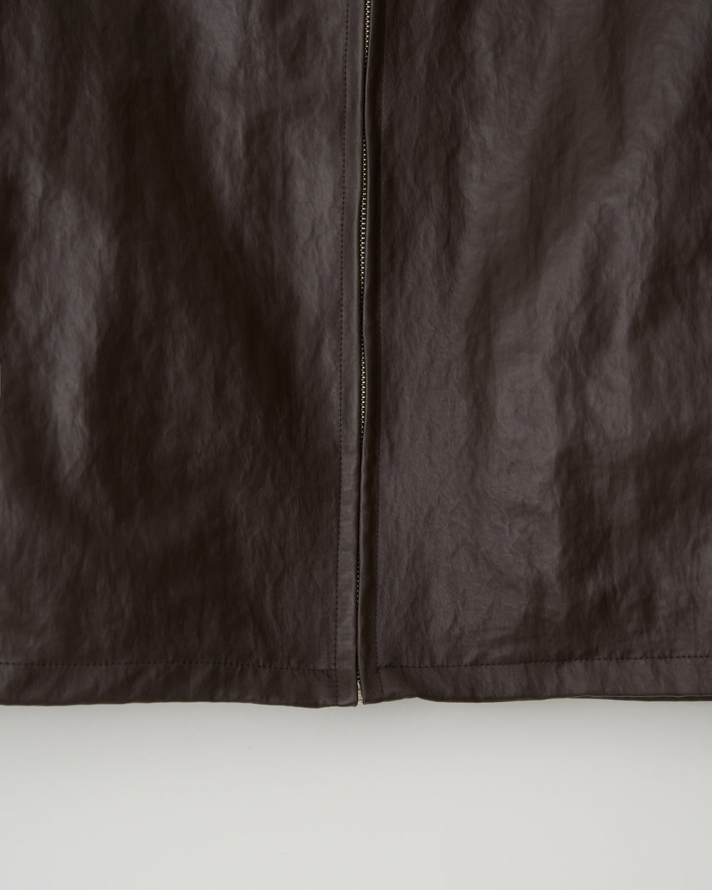 Coated wind zip up