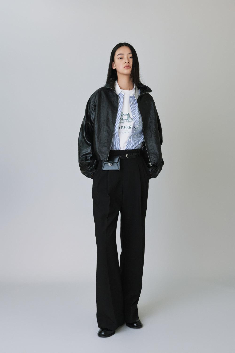 Coated wind zip up