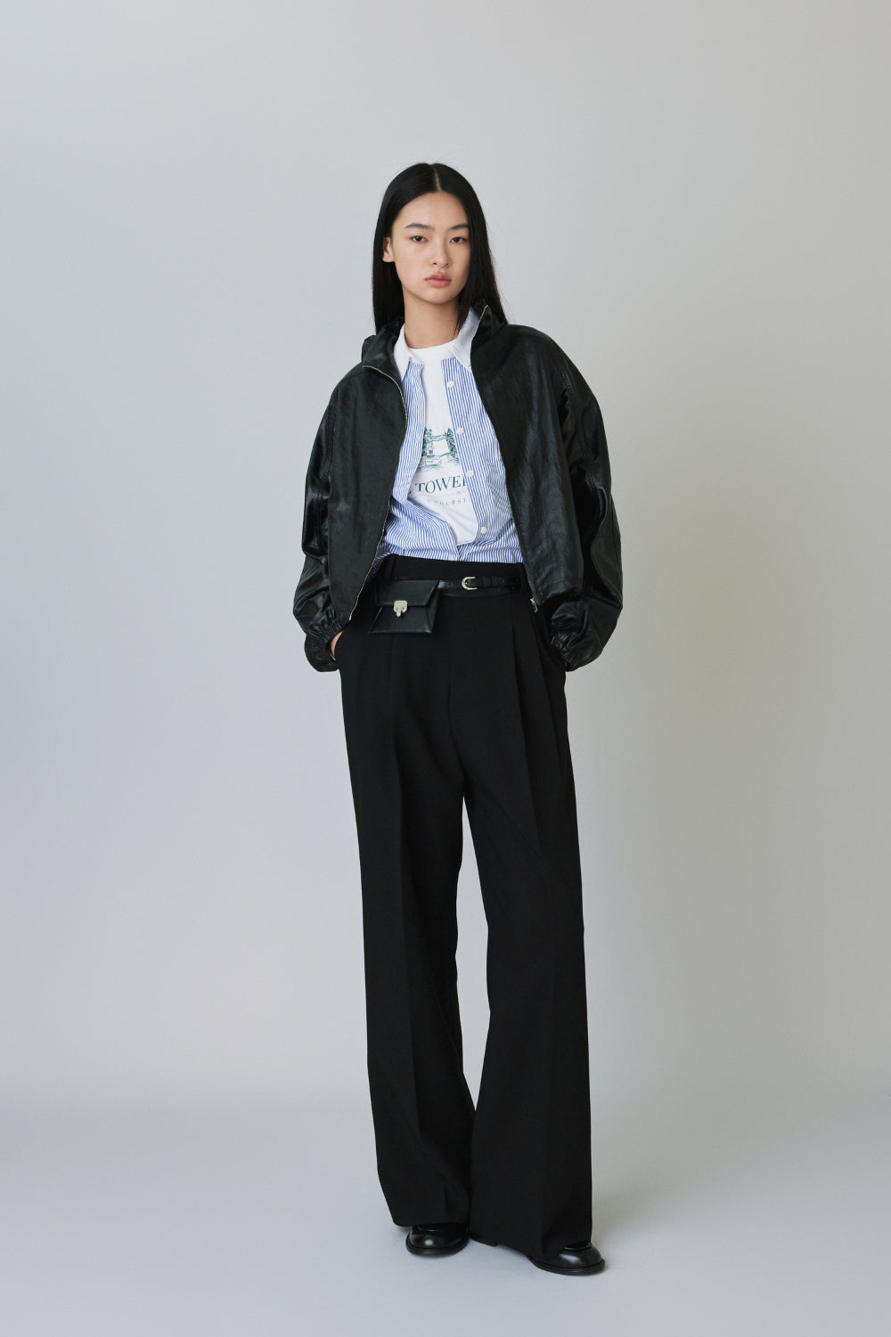 Coated wind zip up