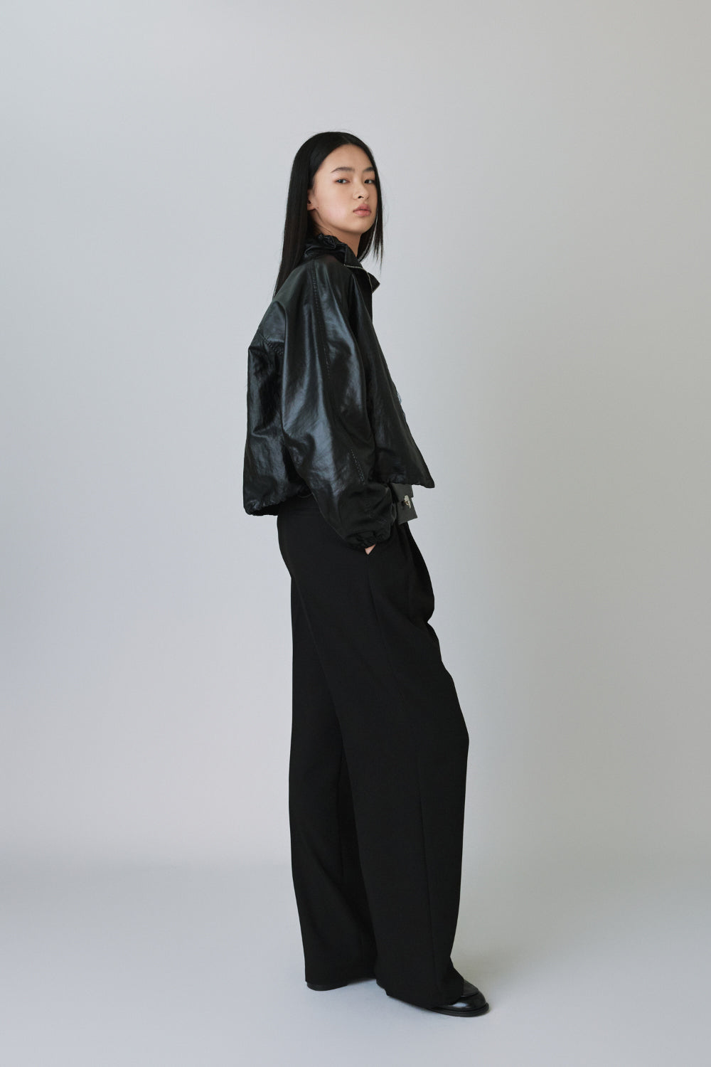 Coated wind zip up