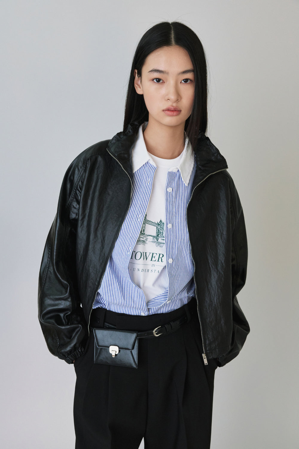 Coated wind zip up