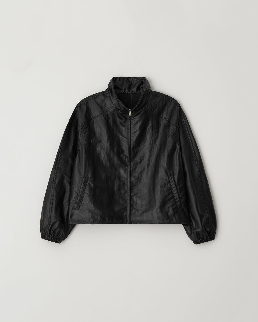 Coated wind zip up