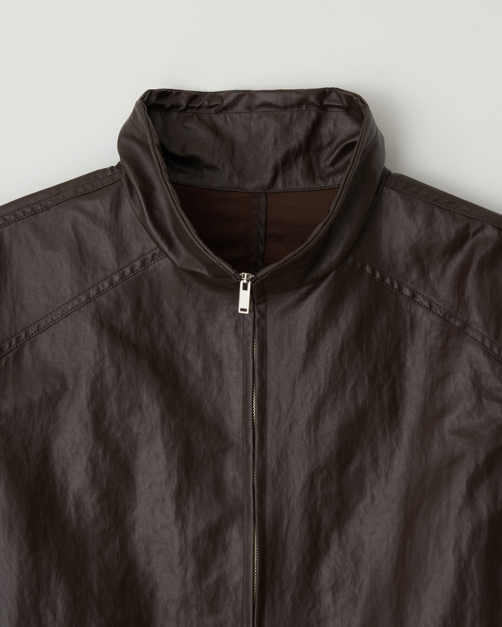 Coated wind zip up