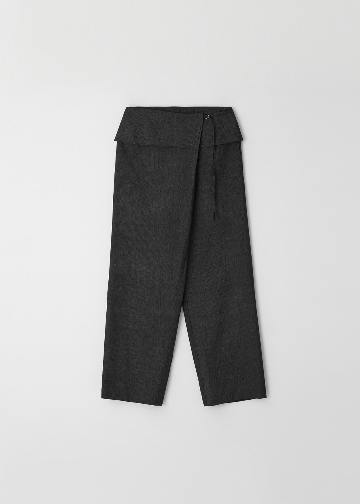 Fold-Front Wide Trousers