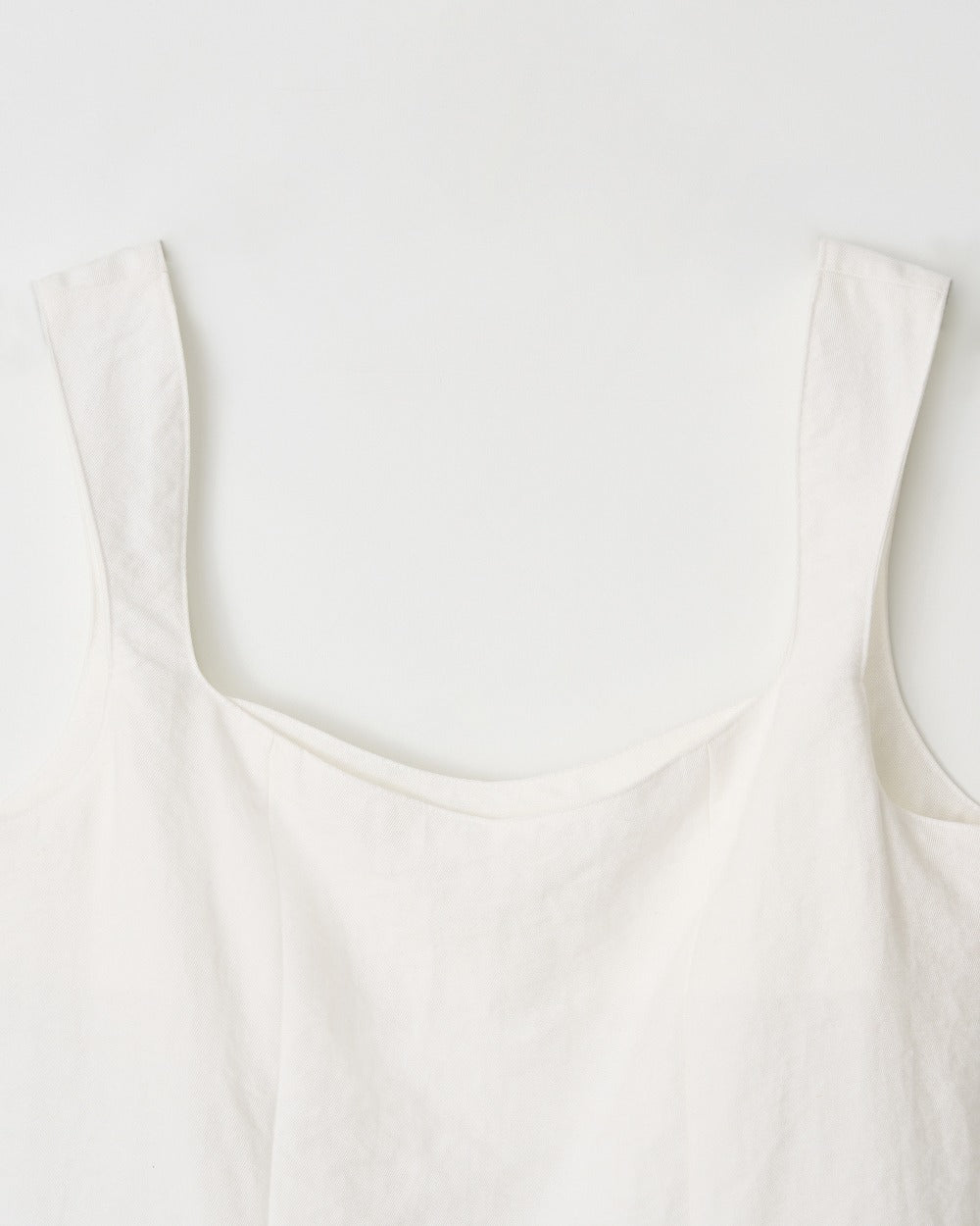 Square-Neck Linen Blend Top