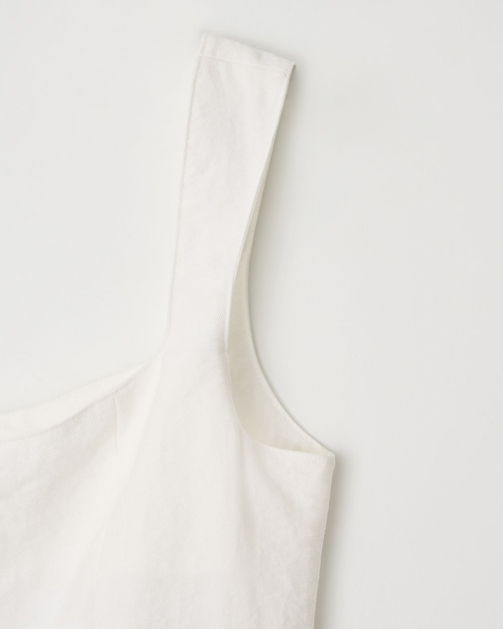 Square-Neck Linen Blend Top