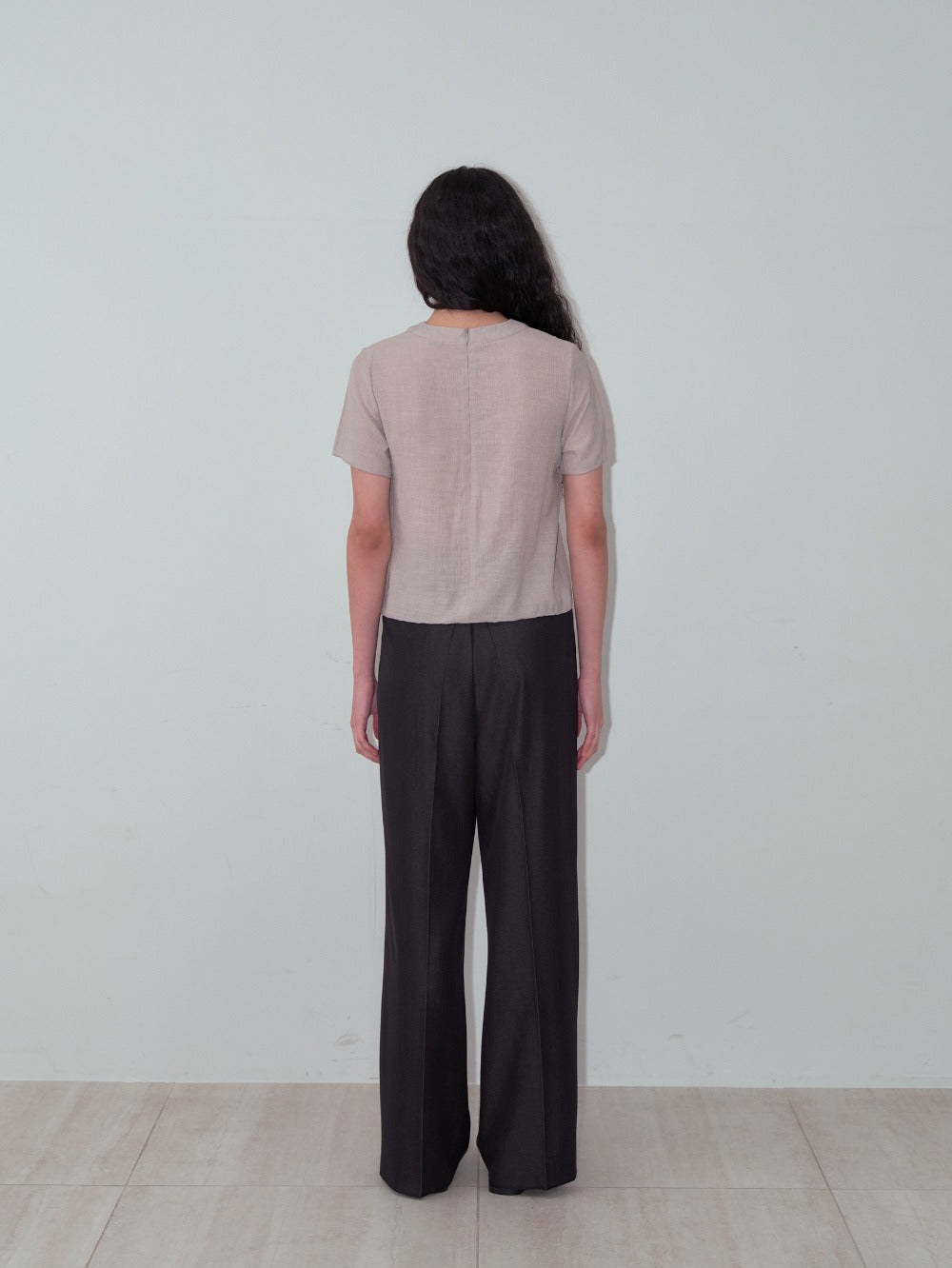 Glossy Summer Trousers Black
