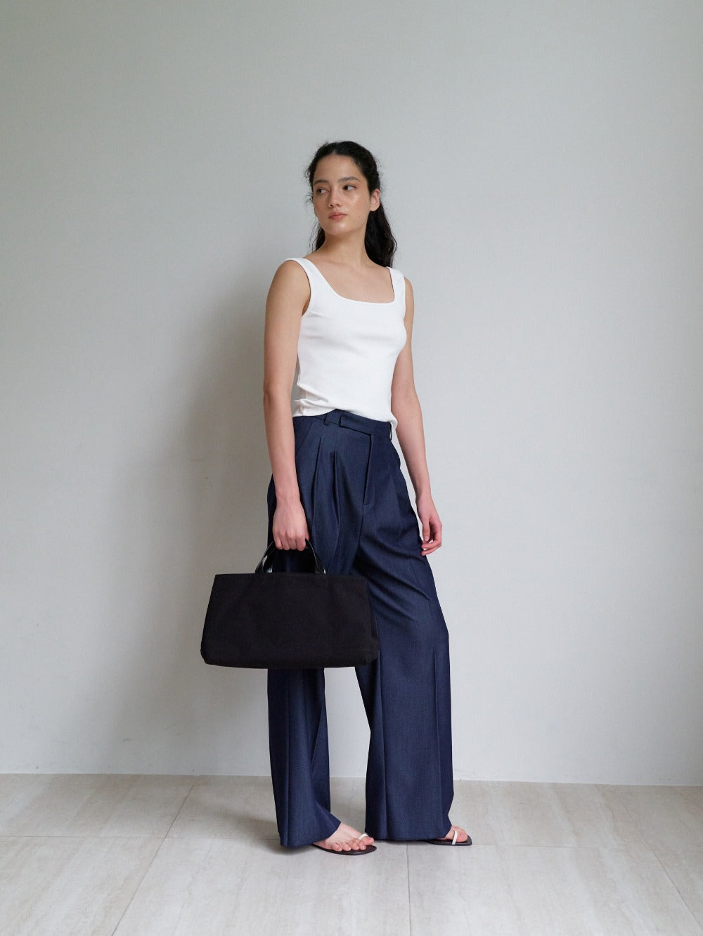 Glossy Summer Trouser Deep Blue