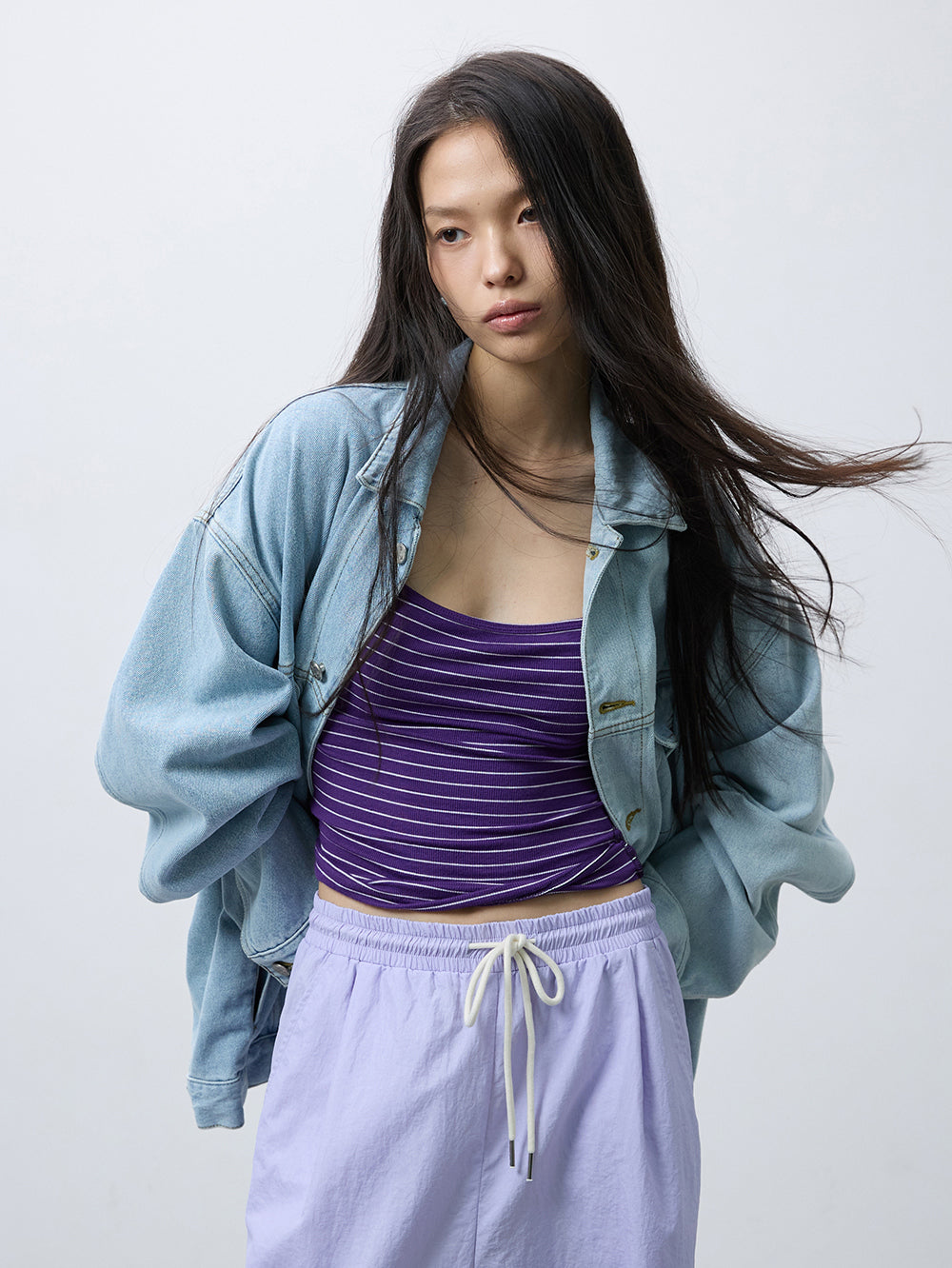 Ice two-tone denim jacket