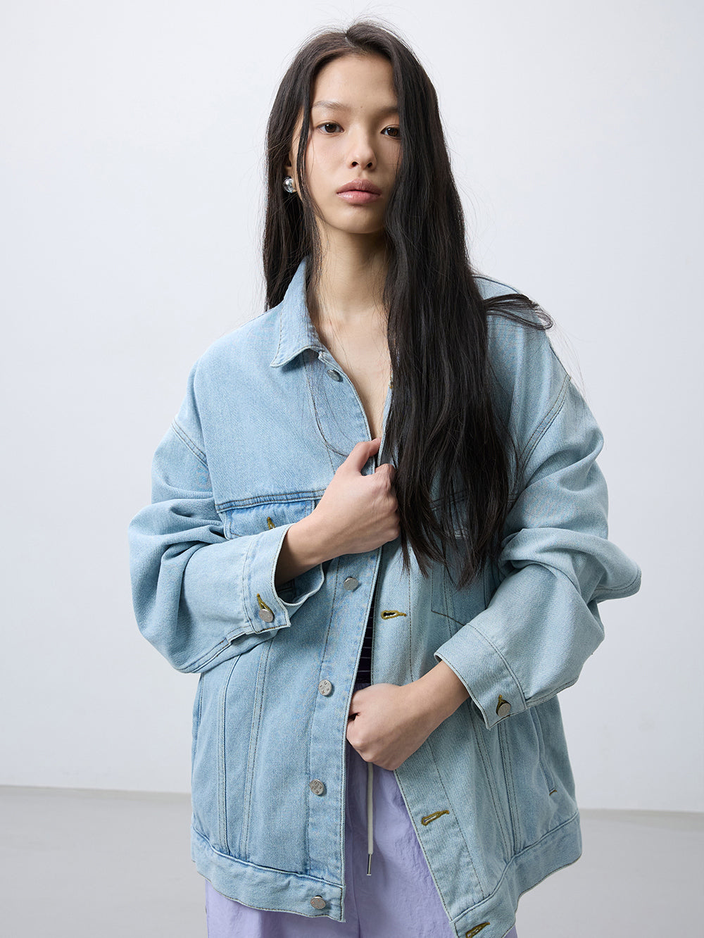 Ice two-tone denim jacket