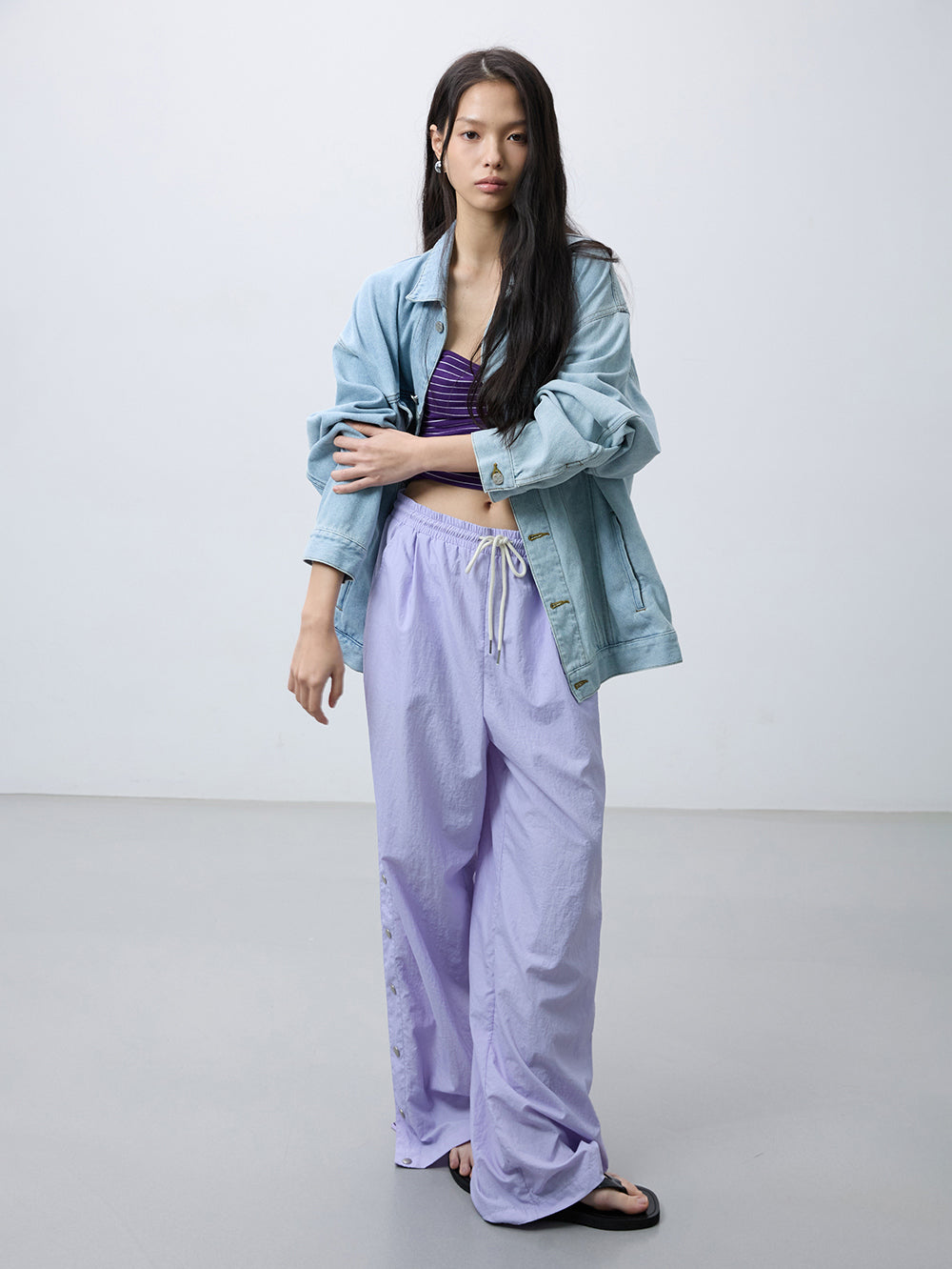 Ice two-tone denim jacket