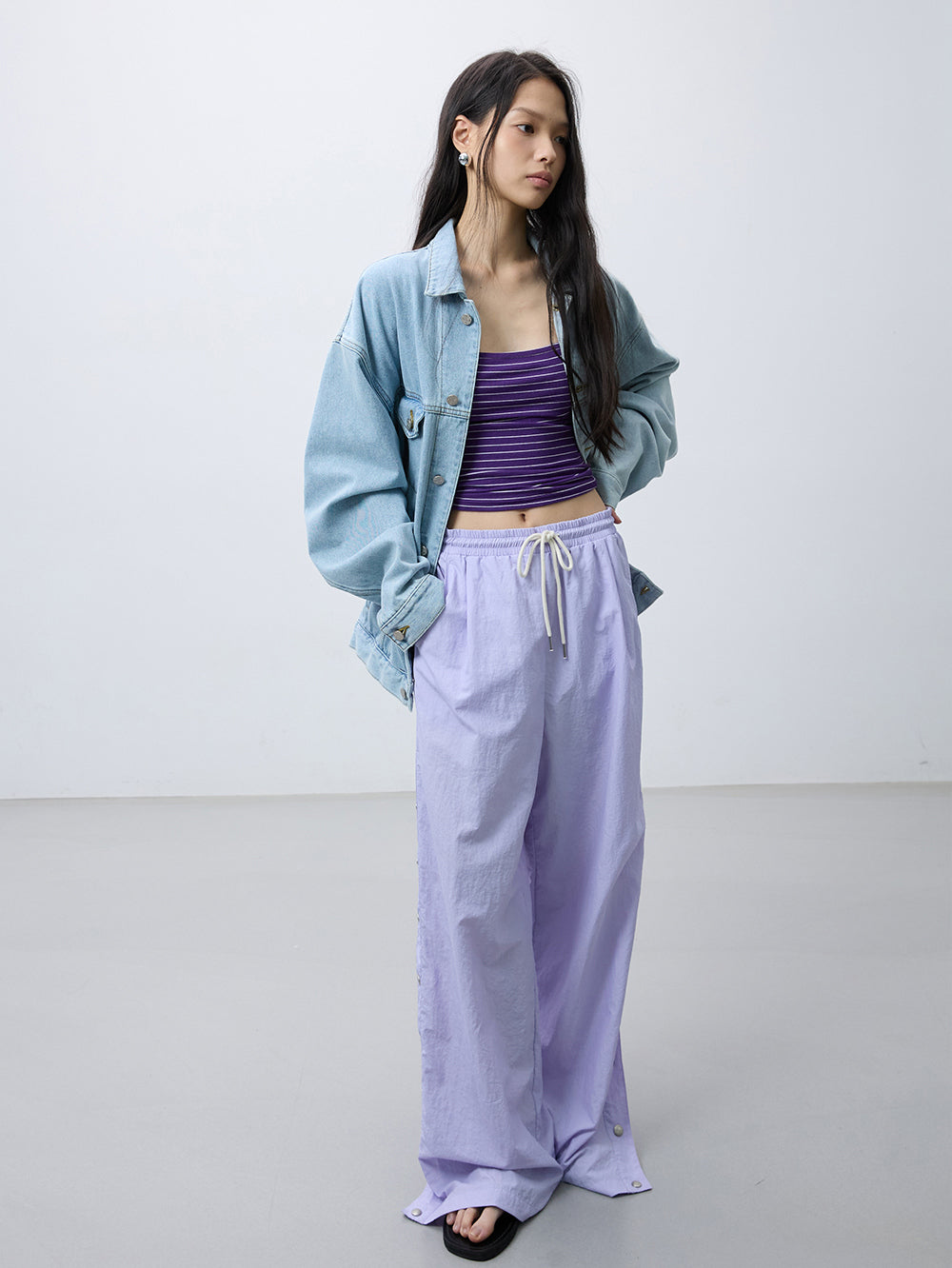 Ice two-tone denim jacket