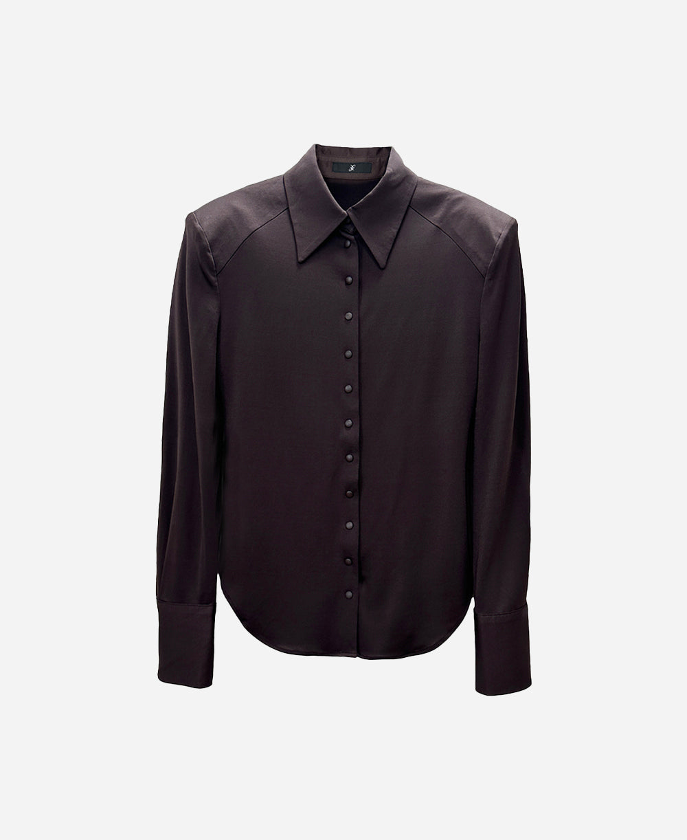 Laurent padded button shirt