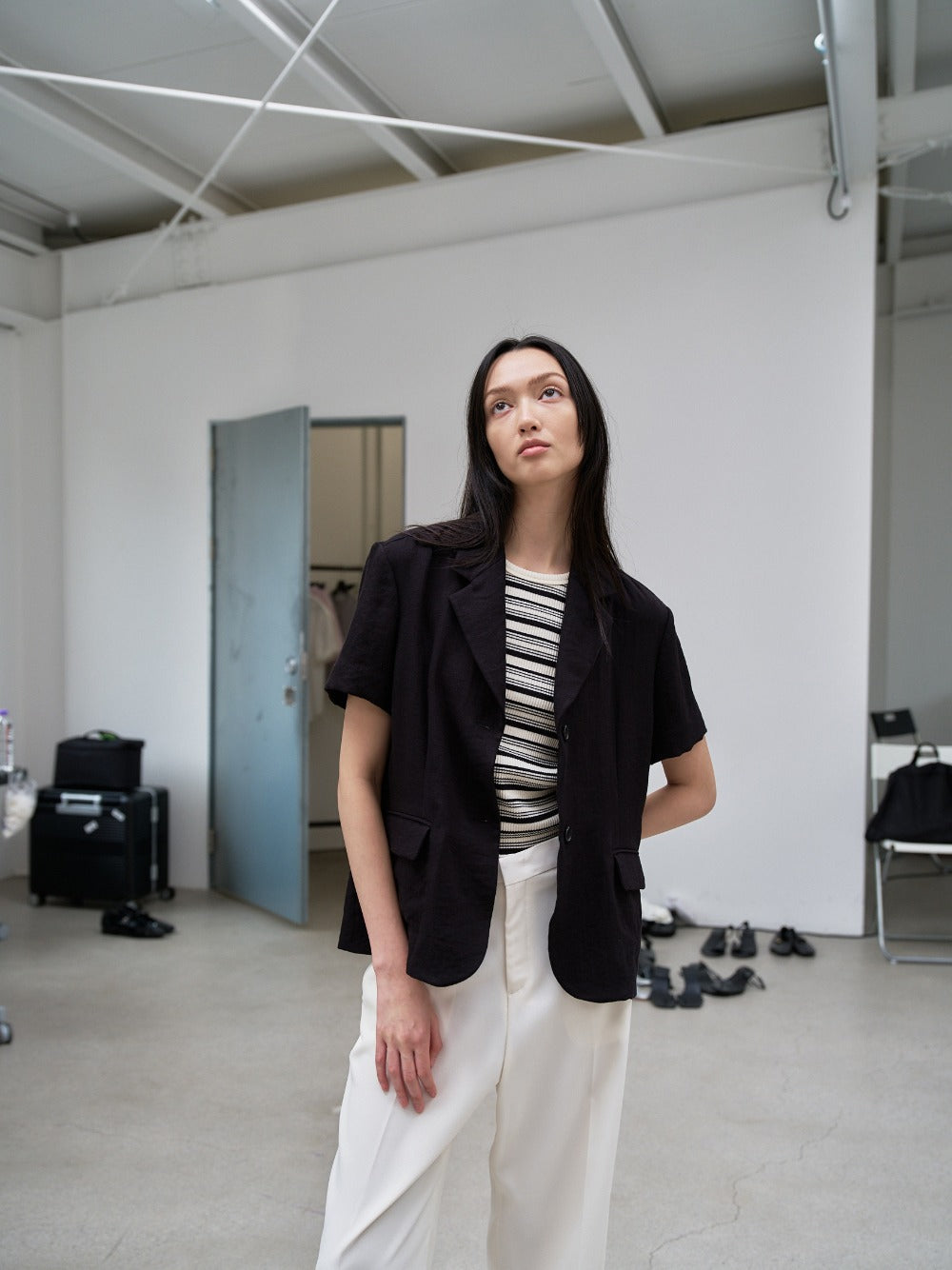 Linen Short-Sleeve Summer Jacket